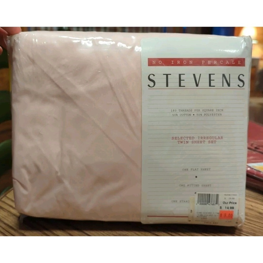 New Stevens Floral / Pink‎ Irregular TWIN Sheet Set Flat, Fitted & Pillowcase